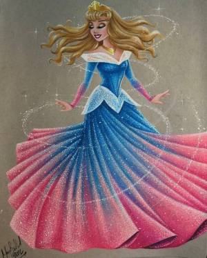 Раскраска принцессы в красивых платьях #28 #135601