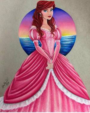 Раскраска принцессы в красивых платьях #30 #135603