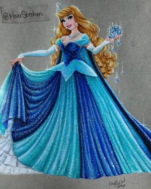 Раскраска принцессы диснея в красивых платьях #2 #135647
