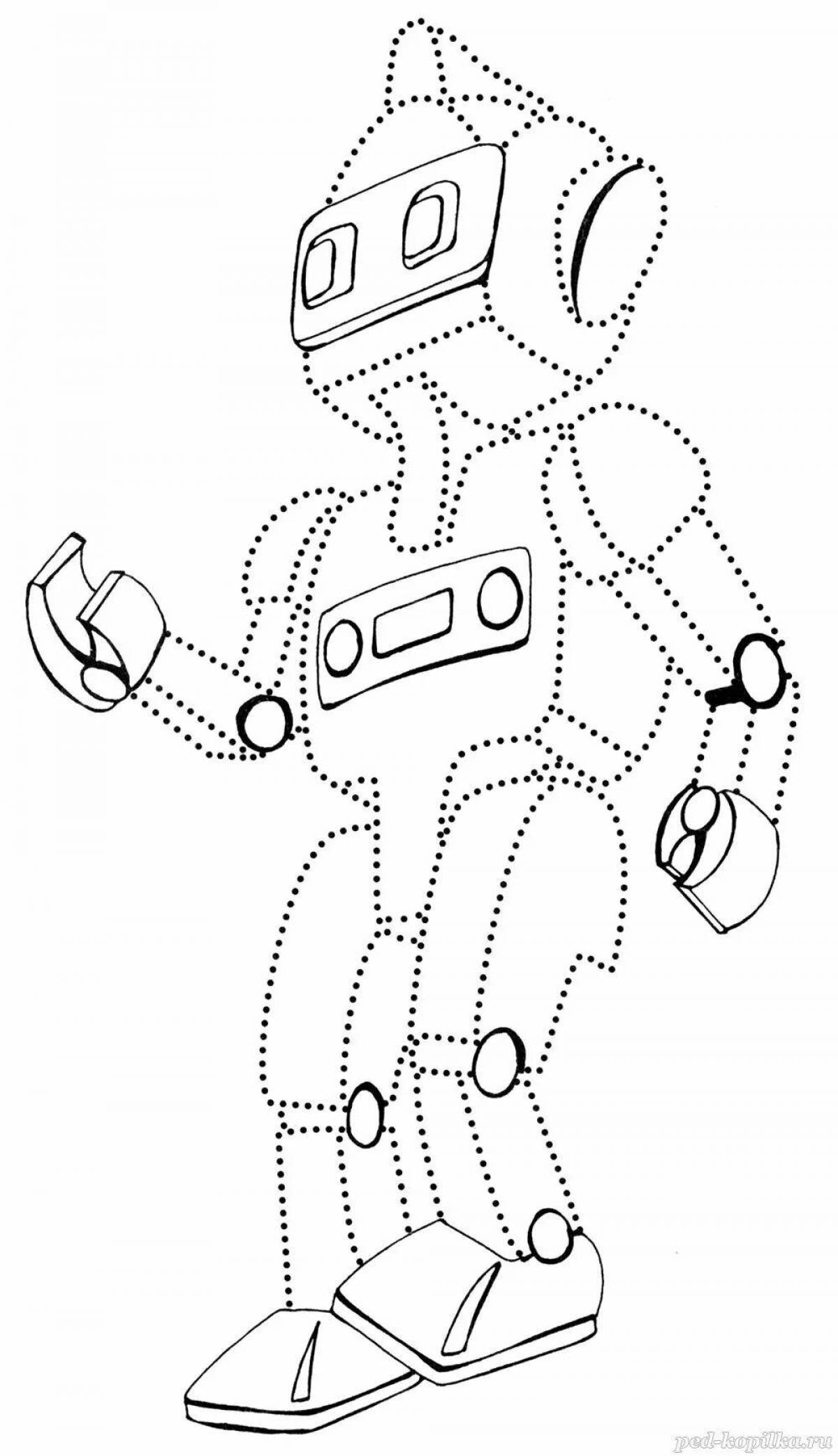Соединять роботов. Робот по точкам для детей. Рисование по точкам робот. Робот обводить по точкам. Задания с роботами для дошкольников.