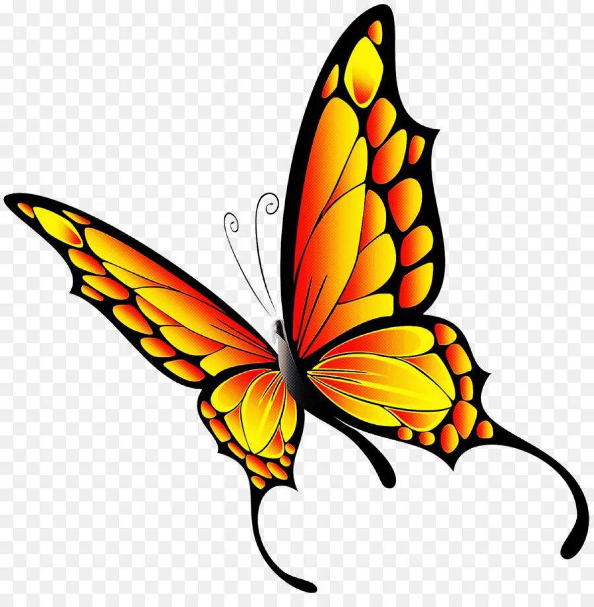 Рисунок бабочка #16