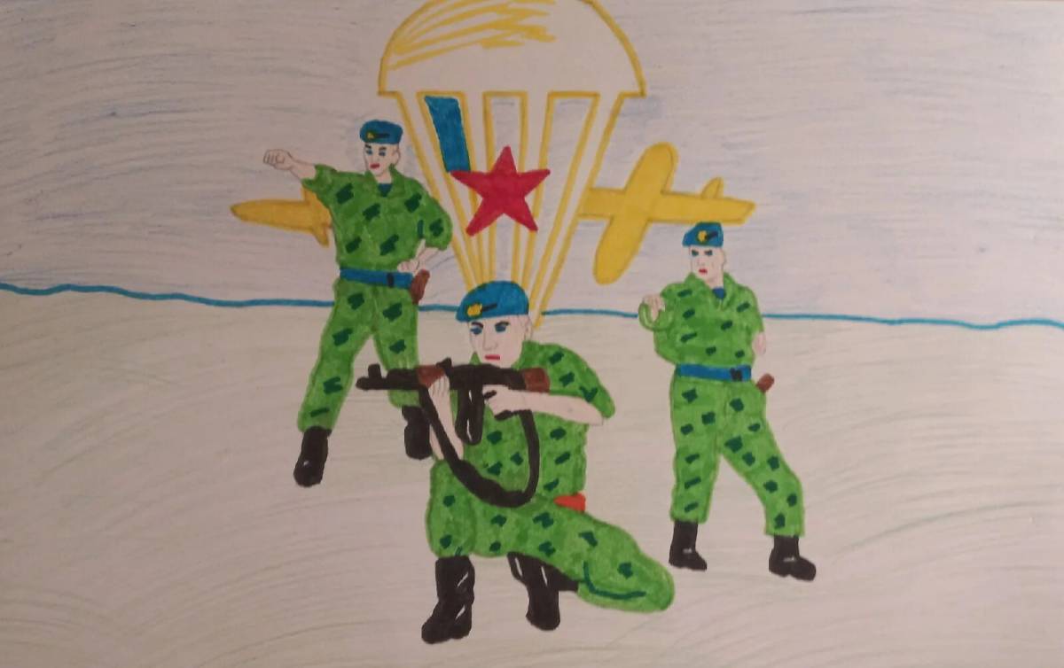 Рисунок солдату от школьника #23