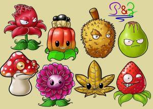 Раскраска растения против зомби для детей #10 #140616
