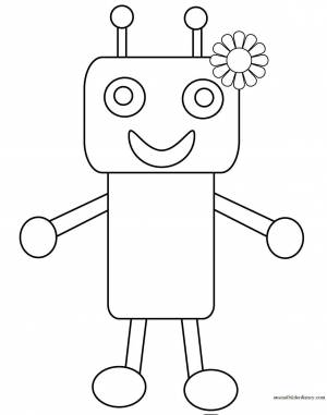 Раскраска робот для детей 5 6 лет #16 #142301