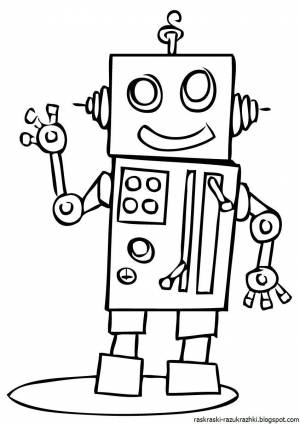 Раскраска роботы для детей 3 4 лет #23 #142451