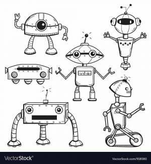 Раскраска роботы для детей 6 7 лет #31 #142496
