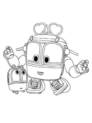 Раскраска роботы поезда для детей #4 #142543