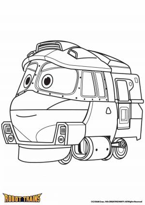 Раскраска роботы поезда для детей #10 #142549