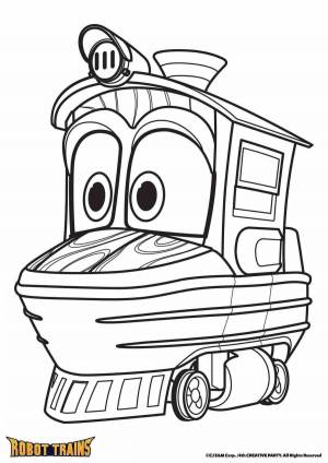Раскраска роботы поезда для детей #32 #142571