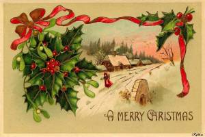 Раскраска рождественская открытка #9 #142644