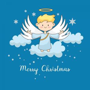 Раскраска рождественский ангел для детей #11 #142768