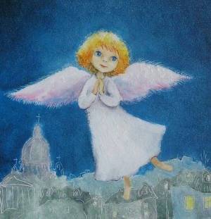 Раскраска рождественский ангел для детей #14 #142771