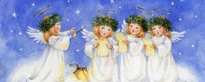 Раскраска рождественский ангел для детей #17 #142774