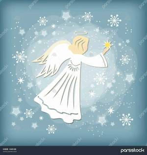 Раскраска рождественский ангел для детей #34 #142791