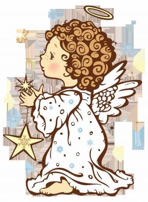 Раскраска рождественский ангел для детей #38 #142795