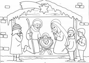 Раскраска рождество для детей православные #22 #142854