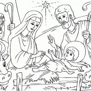 Раскраска рождество христово для детей воскресной школы #9 #142923