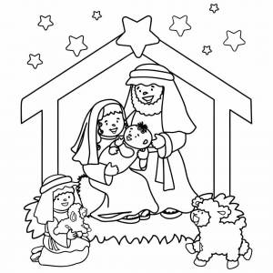 Раскраска рождество христово для детей воскресной школы #24 #142938