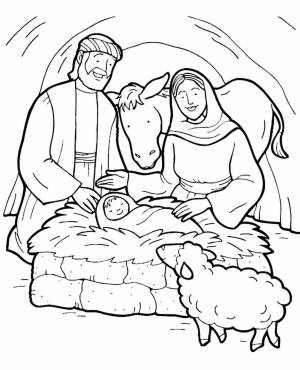 Раскраска рождество христово для детей воскресной школы #26 #142940