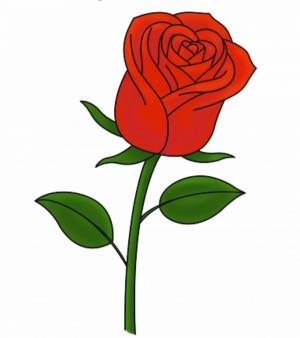 Раскраска роза для детей #1 #142976