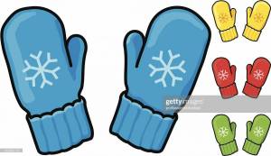 Раскраска рукавичка для детей #6 #143697