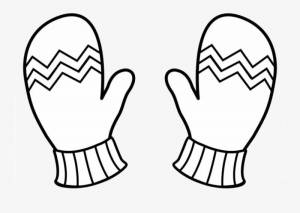 Раскраска рукавичка для детей #7 #143698