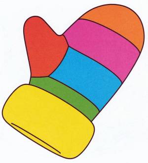 Раскраска рукавичка для детей 3 4 лет #4 #143732