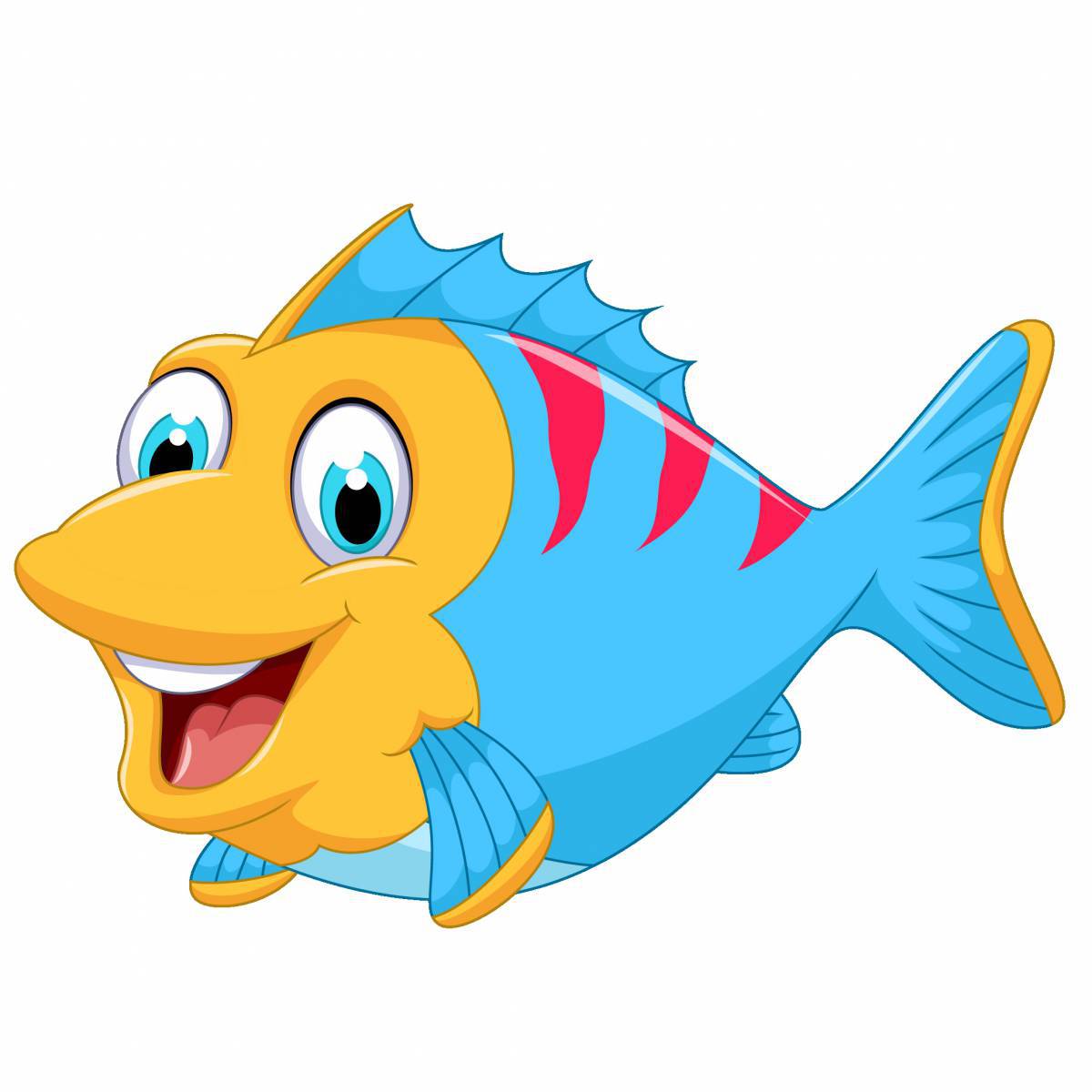 Рыбка для детей картинка #12