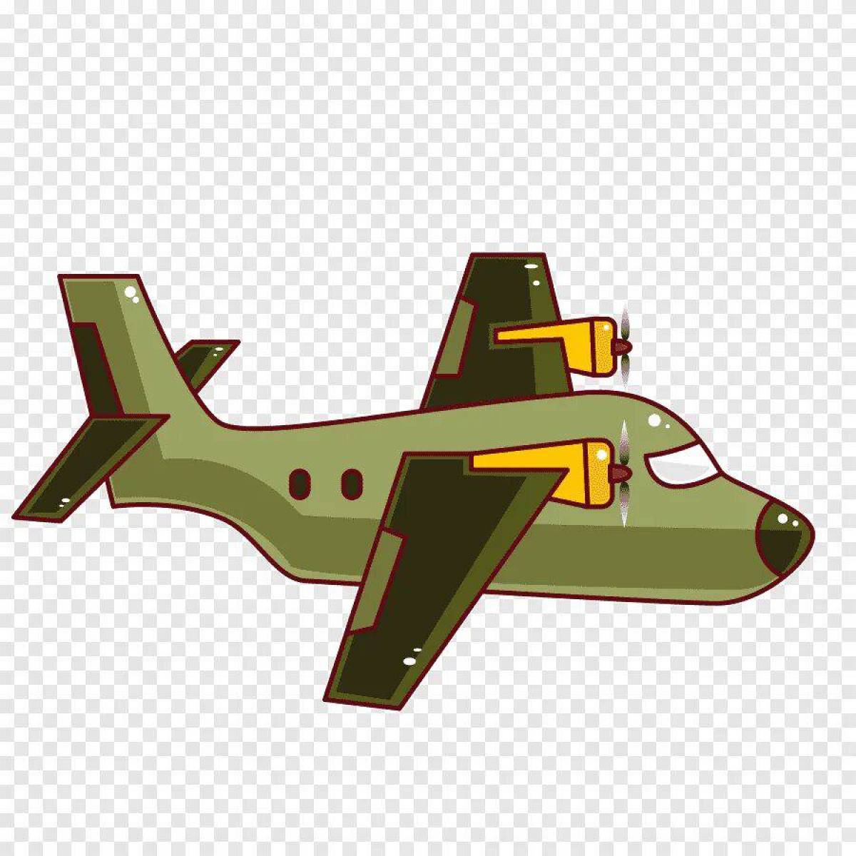 Самолет военный для детей #11