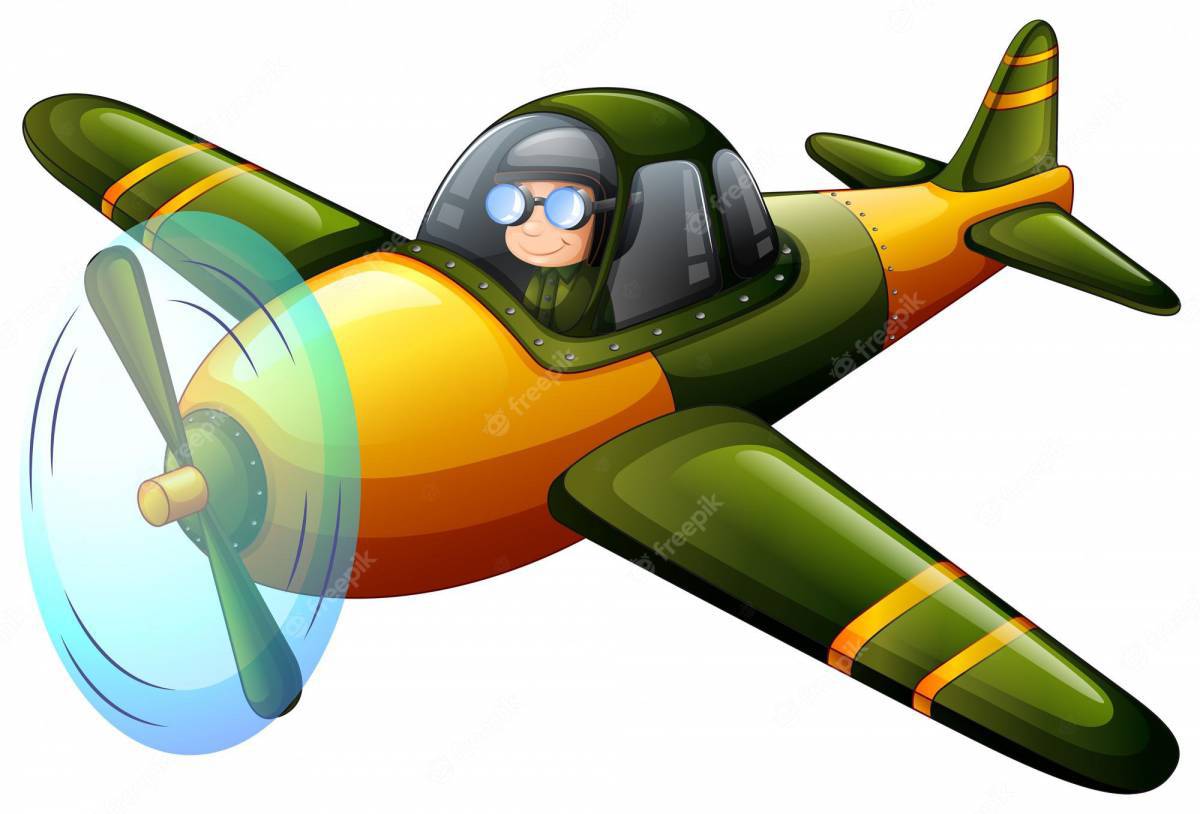 Самолет военный для детей #19