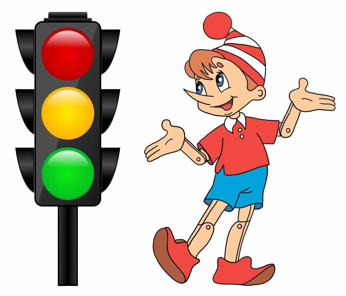 Запоминаем правила по фото светофора для детей