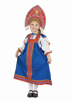 Раскраска русский народный костюм для детей #8 #144292