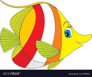 Раскраска рыбка для детей 3 4 лет #21 #144429