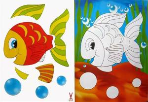 Раскраска рыбка для детей 3 4 лет #39 #144447