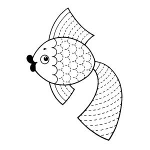Раскраска рыбка для детей 4 5 лет #9 #144456