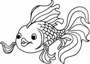 Раскраска рыбка для детей 4 5 лет #29 #144476
