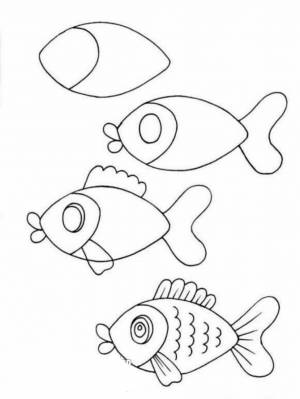 Раскраска рыбы для детей 6 7 лет #11 #144630