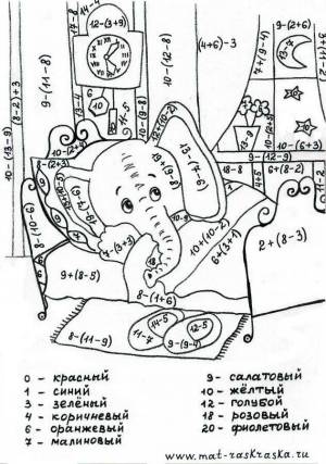 Раскраска с примерами 2 класс #8 #145439