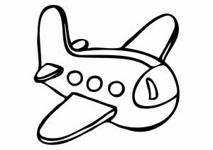 Раскраска самолет для детей 3 4 лет #12 #146250