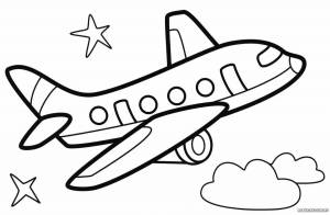 Раскраска самолетик для детей 3 4 лет #33 #146451