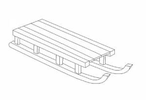 Раскраска санки для детей 3 4 лет #29 #146640
