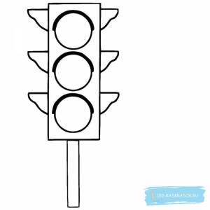 Раскраска светофор для детей 5 6 лет #6 #146947