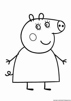Раскраска свинка пеппа для детей #19 #147095