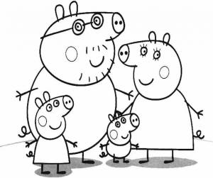 Раскраска свинка пеппа для детей 3 4 лет #11 #147126