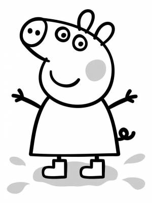 Раскраска свинка пеппа для детей 3 4 лет #23 #147138