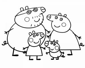 Раскраска свинка пеппа для детей 3 4 лет #36 #147151