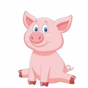 Раскраска свинья для детей #9 #147162