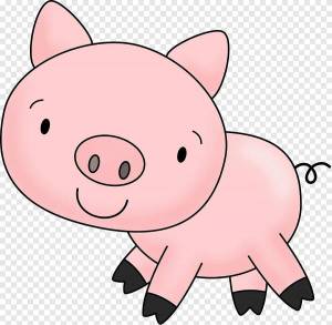 Раскраска свинья для детей #17 #147170