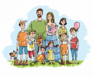 Раскраска семья для детей #21 #147834
