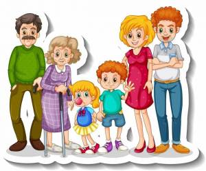 Раскраска семья для детей 5 6 лет #5 #147854